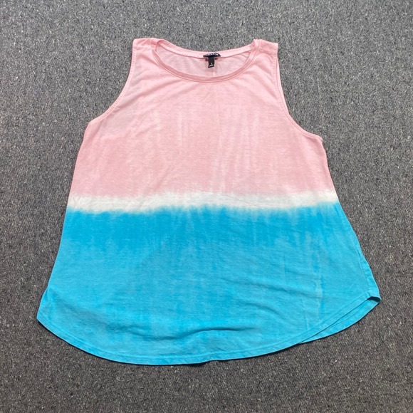 torrid Tops - Torrid Dip Dye Tank Top Sz 2 Womens Pink Blue Ombre Sleeveless Swing Beach Boho